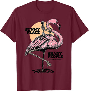 Flamingo Sunny Place Twenty People T-Shirt - T-Shirt | Maroon