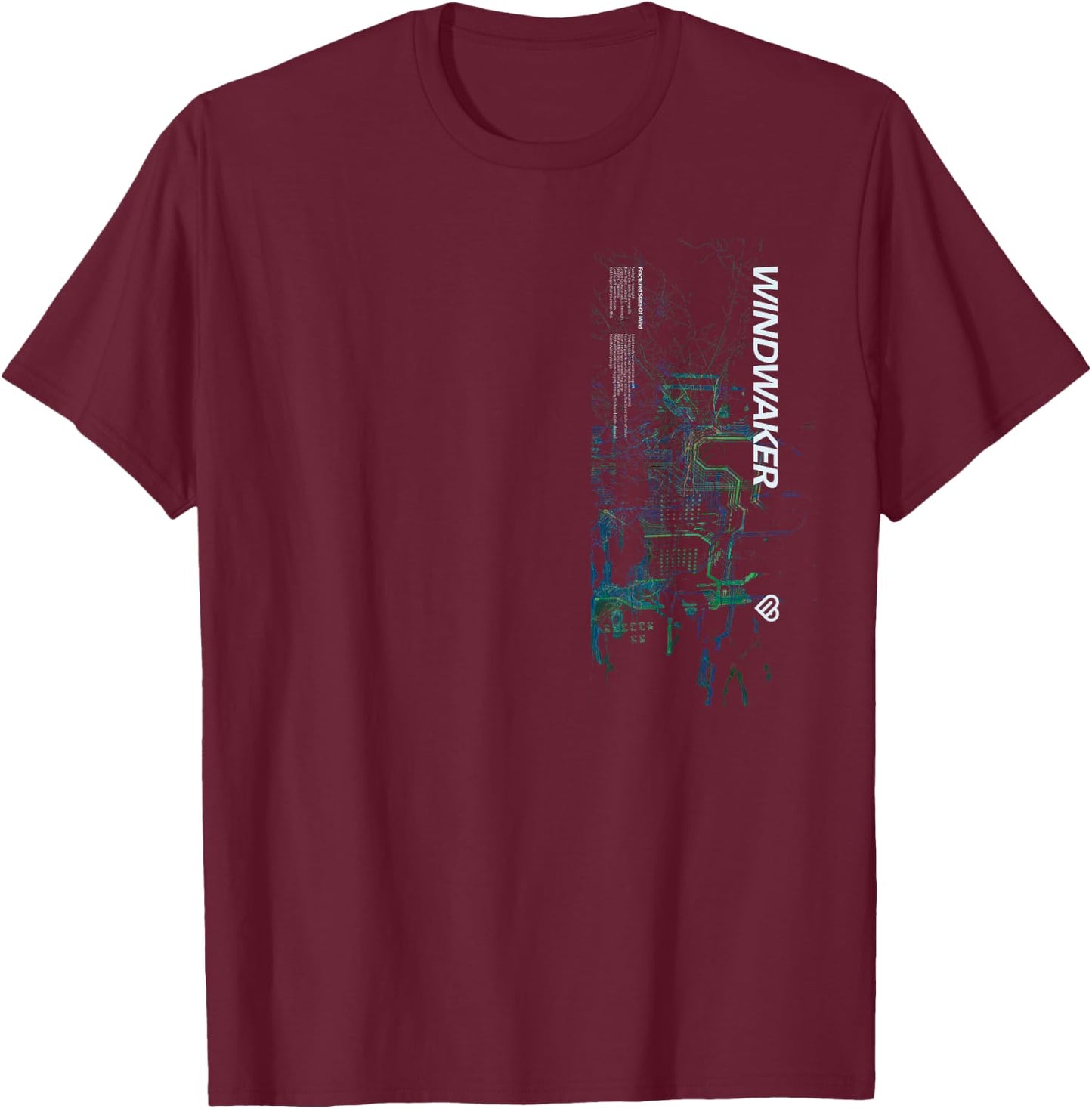 Windwaker - Fractured State Of Mind Lyric T-Shirt - T-Shirt | Maroon