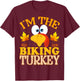 Thanksgiving I'm The Biking Turkey Matching T-Shirt - T-Shirt | Maroon