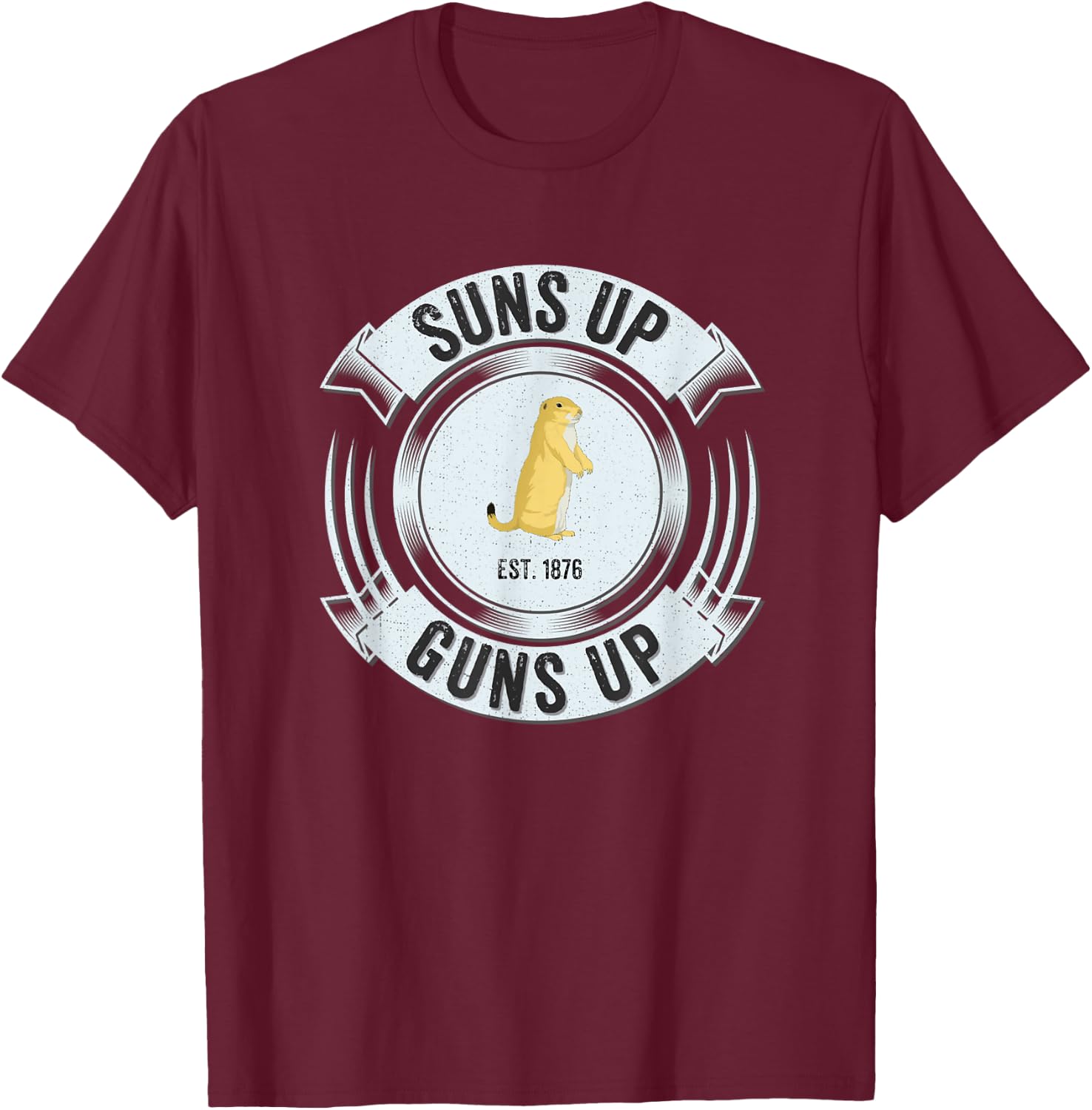 Prairie Dog Hunting Funny Shirt For Varmit Hunters Men Women T-Shirt - T-Shirt | Maroon