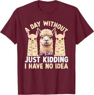 Funny Llama Quotes Funny Alpaca Alpaca Farmer T-Shirt - T-Shirt | Maroon