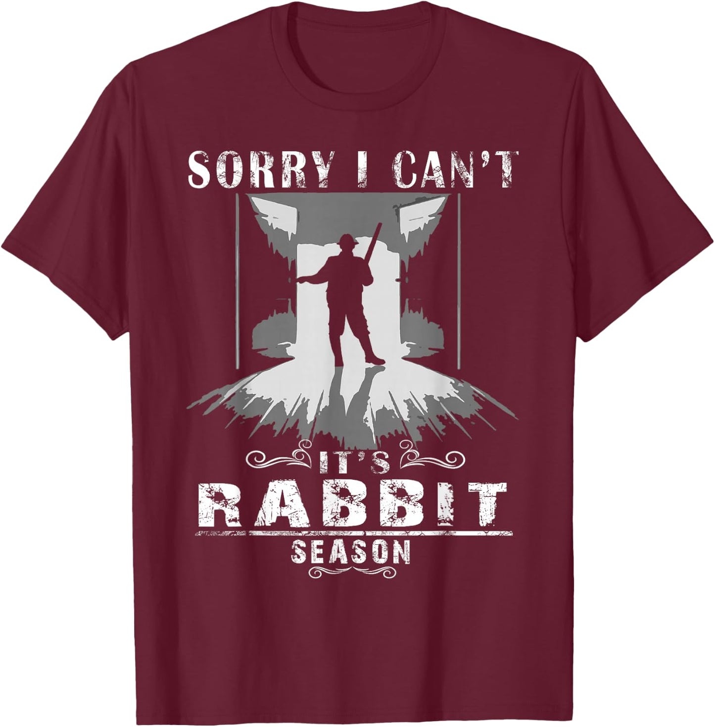 Rabbit Hunting Shirt Accessories Gear Funny Trapper Hunter T-Shirt - T-Shirt | Maroon