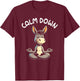 Donkey Calm Down Yoga Meditation T-Shirt - T-Shirt | Maroon