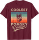 Coolest Pomsky Grandpa Gifts Funny Dog Grandpa Retro T-Shirt - T-Shirt | Maroon