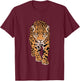 Leopard Animal Motif Children's Zoo Animals Leopard , black T-Shirt - T-Shirt | Maroon