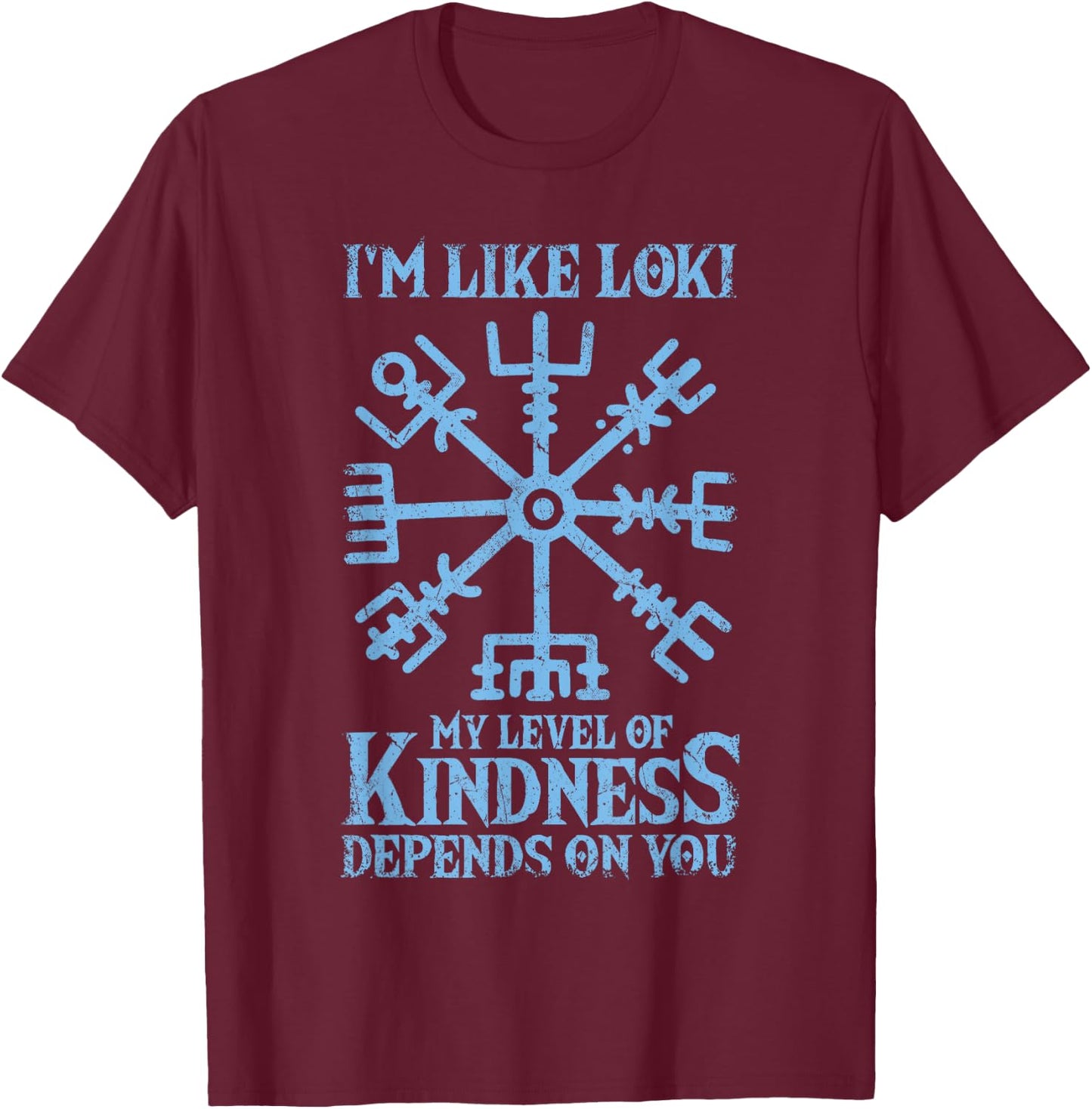 Loki Viking Norse Mythology God Loki , Black, S T-Shirt - T-Shirt | Maroon