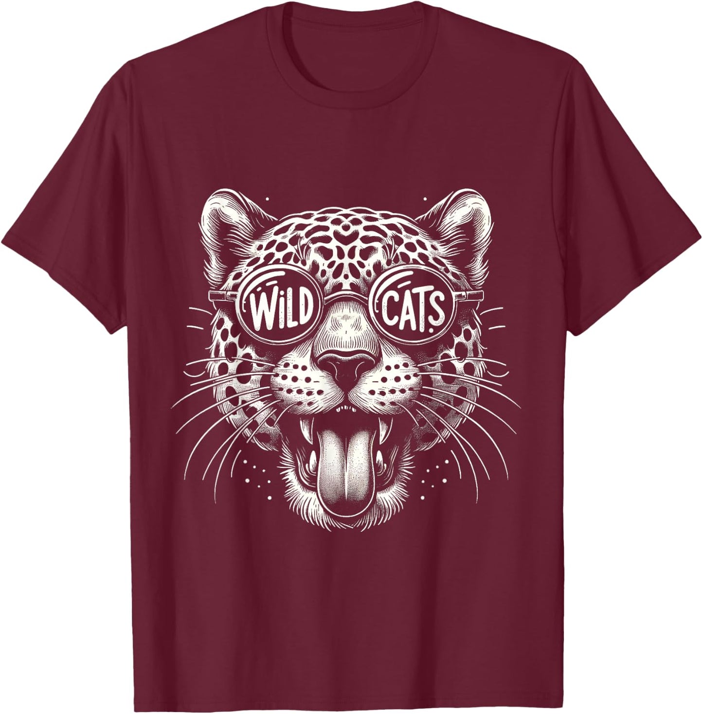 Wildcats School Sports Fan Team Spirit Back To school T-Shirt - T-Shirt | Maroon
