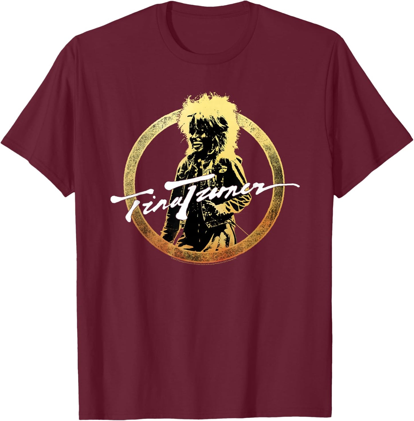 Tina Turner Golden Circle T-Shirt - T-Shirt | Maroon