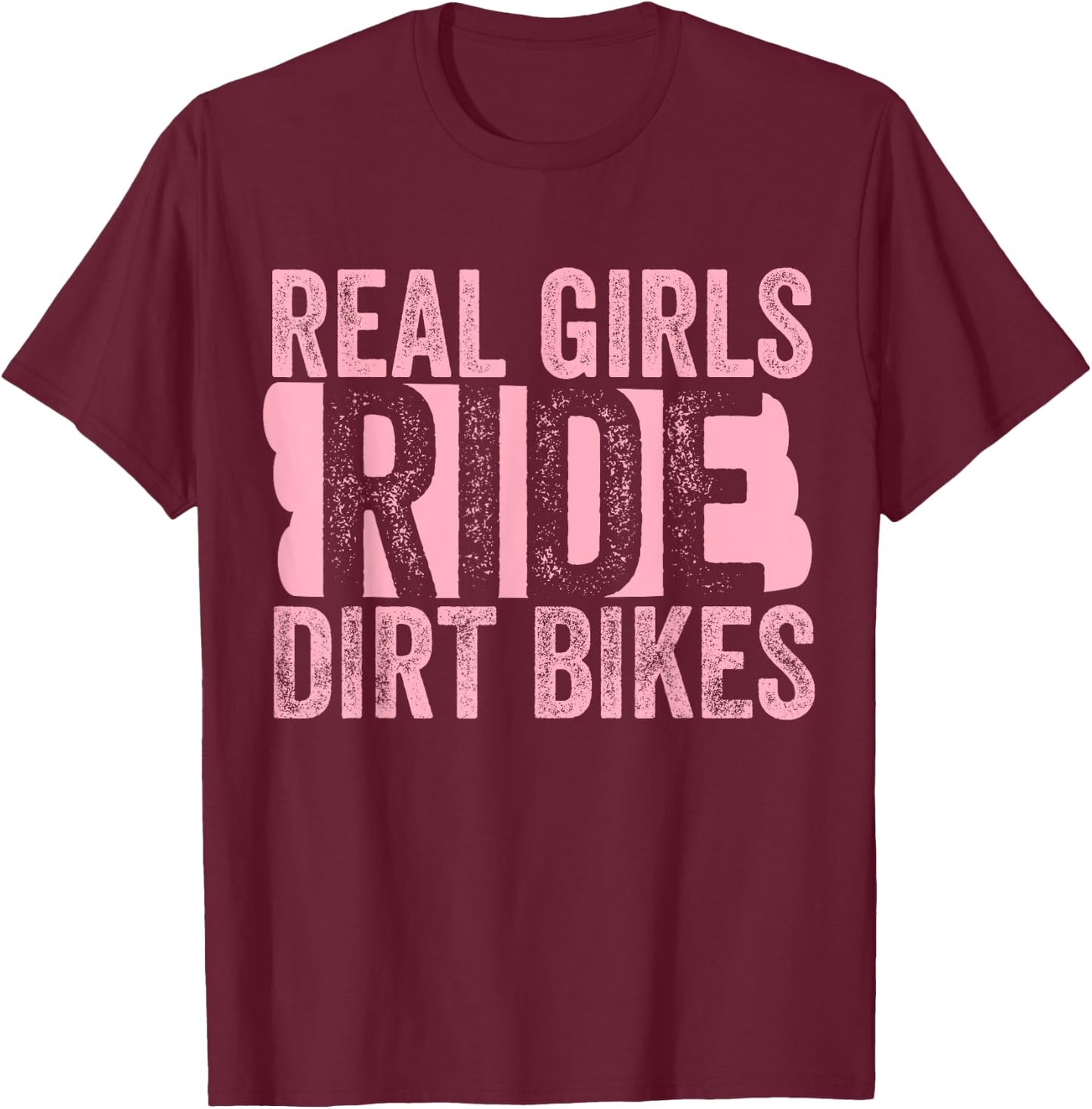 Motocross Girl Dirt Bike Queen Gift T-Shirt - T-Shirt | Maroon
