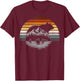 Bear Pride Retro Mountain Nature Gay Bear Flag T-Shirt - T-Shirt | Maroon