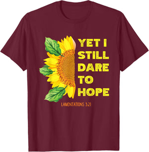 Lamentations 3:21 Christian Bible Verse Religious T-Shirt - T-Shirt | Maroon