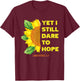 Lamentations 3:21 Christian Bible Verse Religious T-Shirt - T-Shirt | Maroon