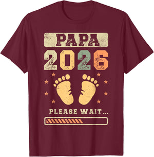 Dad 2026, Pregnancy Announcement, Future Dad T-Shirt - T-Shirt | Maroon