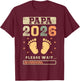 Dad 2026, Pregnancy Announcement, Future Dad T-Shirt - T-Shirt | Maroon