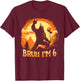 Bruh I'm 6 Funny Bigfoot Birthday Believer Movie Decorations T-Shirt - T-Shirt | Maroon
