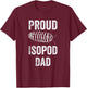 Zebra Isopod Roly Poly Proud Isopod Dad Funny Pill Bug T-Shirt - T-Shirt | Maroon
