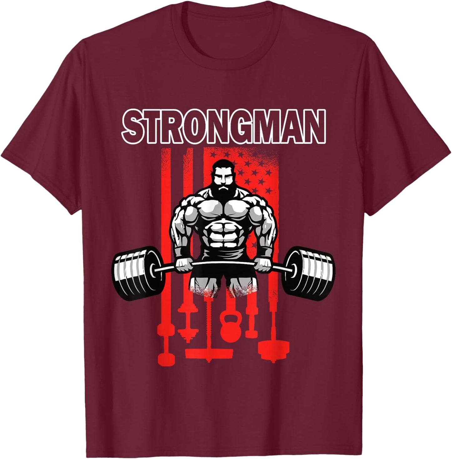 Strongman Deadlift Kraftsport - Strongman T-Shirt - T-Shirt | Maroon
