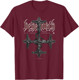 Behemoth Opus Grey Cross , black T-Shirt - T-Shirt | Maroon