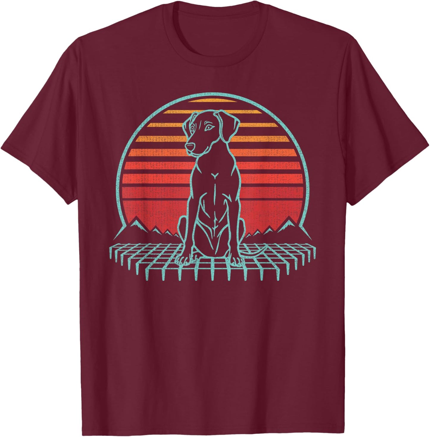 Vizsla Lover Dog Owner Retro Vintage 80s T-Shirt - T-Shirt | Maroon