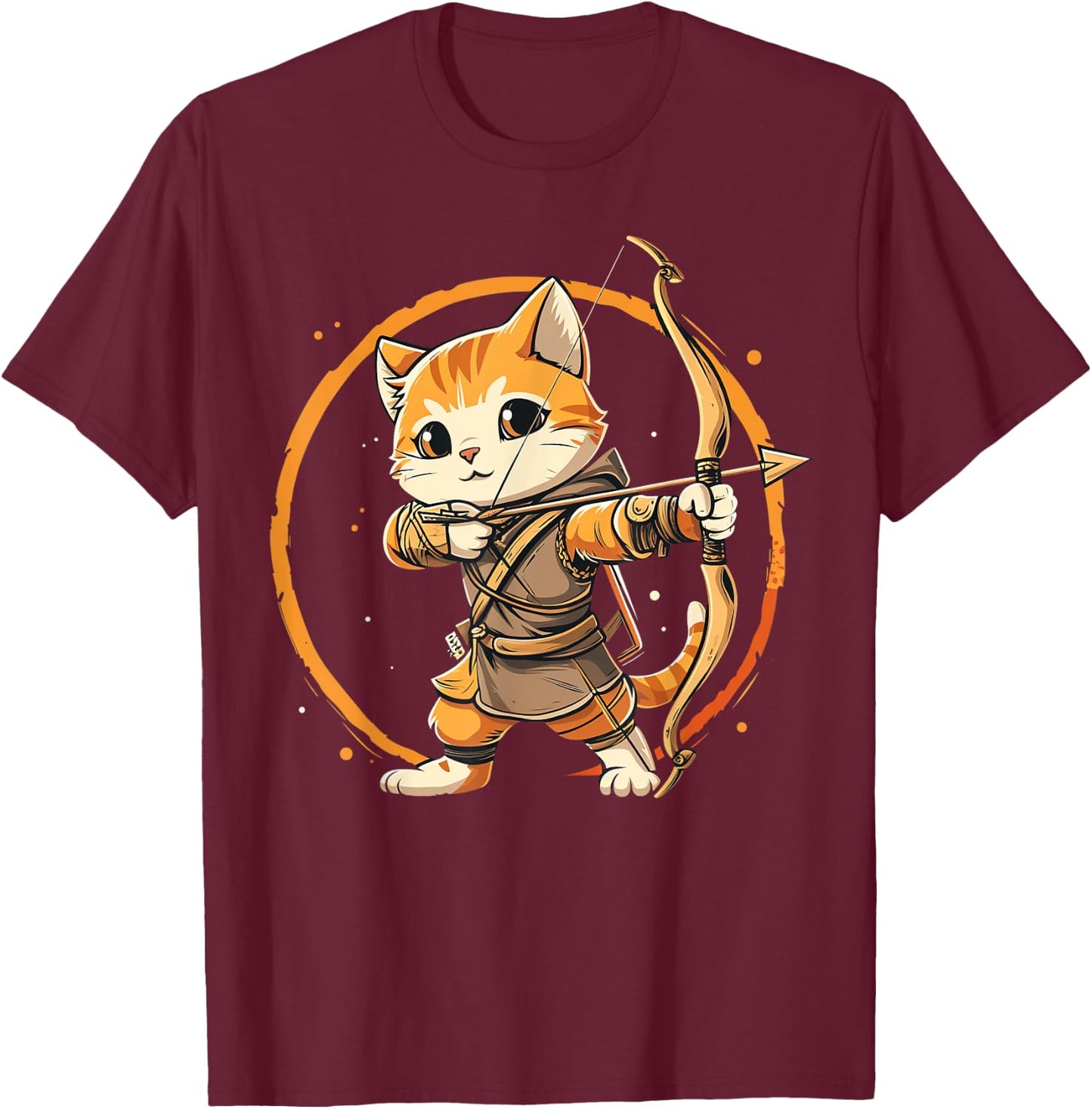 Cat Archer , Women and Kids , Black, S T-Shirt - T-Shirt | Maroon