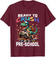 Ready to Crush Preschool Back to School T-Rex Dinosaur Truck T-Shirt - T-Shirt | Maroon
