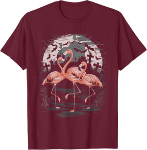 Flamingo Halloween T-Shirt - T-Shirt | Maroon