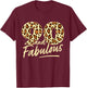 90 Year Woman Leopard Fabulous 90th Birthday T-Shirt - T-Shirt | Maroon