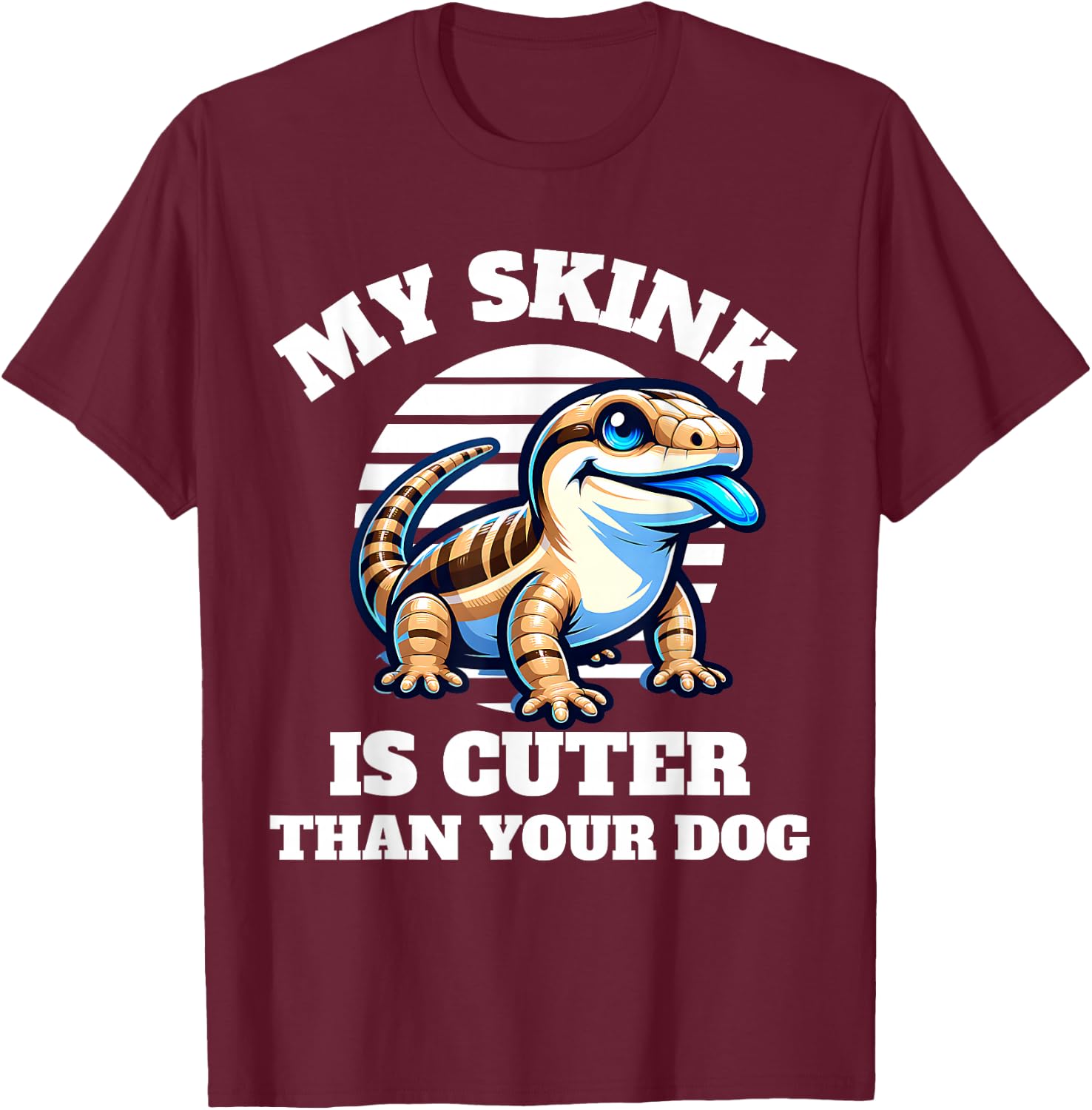 Blue Tongue Skink Owner T-Shirt - T-Shirt | Maroon