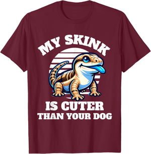Blue Tongue Skink Owner T-Shirt - T-Shirt | Maroon