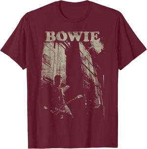 David Bowie - Batteries , Black T-Shirt - T-Shirt | Maroon