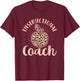 Bleached Leopard Instructional Coach Typography Teacher T-Shirt - T-Shirt | Maroon