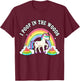 Cute Unicorn I Poop In The Woods Funny Rainbow Outdoors T-Shirt - T-Shirt | Maroon