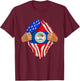 Belizean Blood Inside Me | Belize Flag Gift T-Shirt - T-Shirt | Maroon