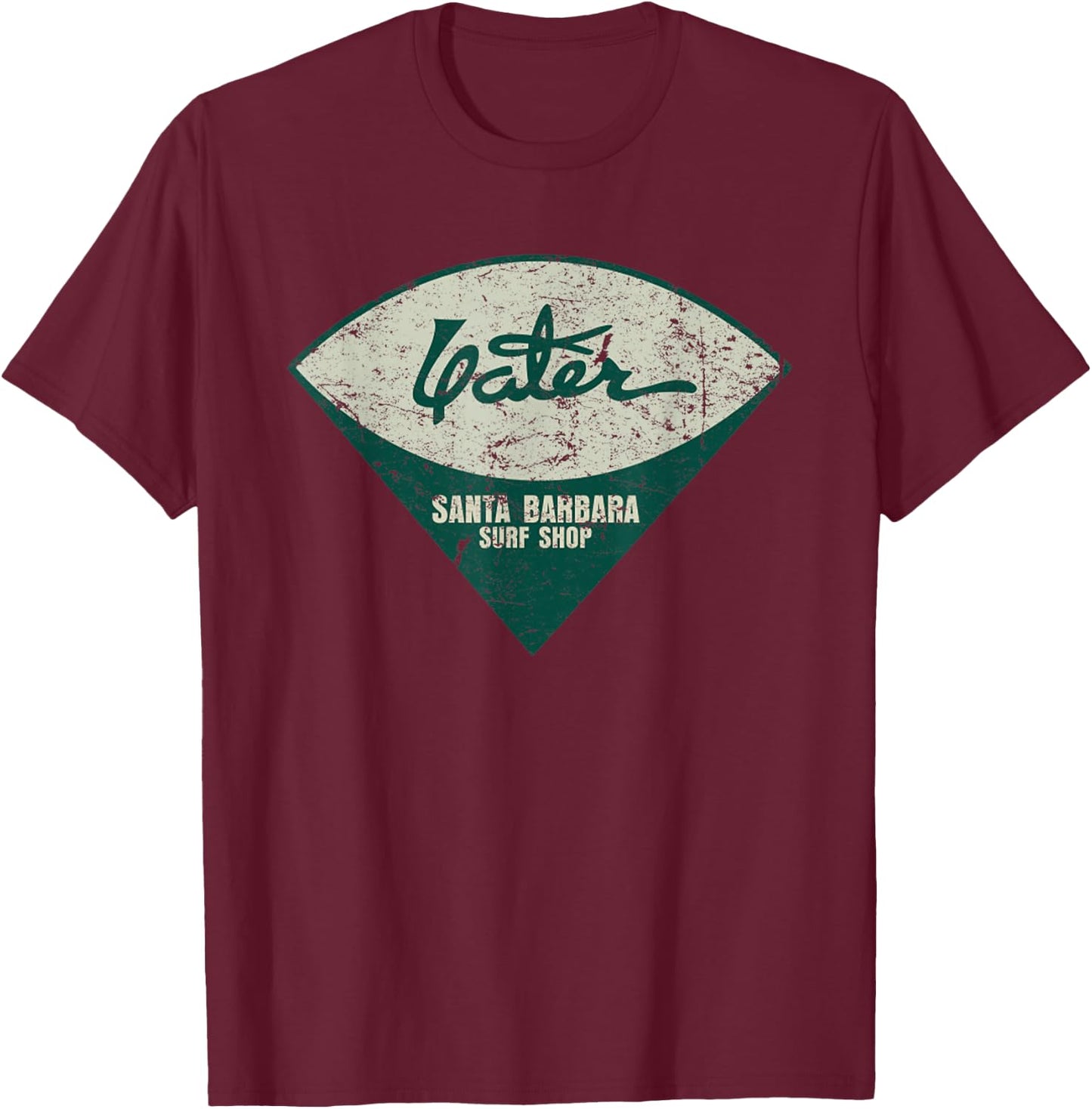 Vintage Yater Surf Surfboards Distressed Men And Women T-Shirt - T-Shirt | Maroon