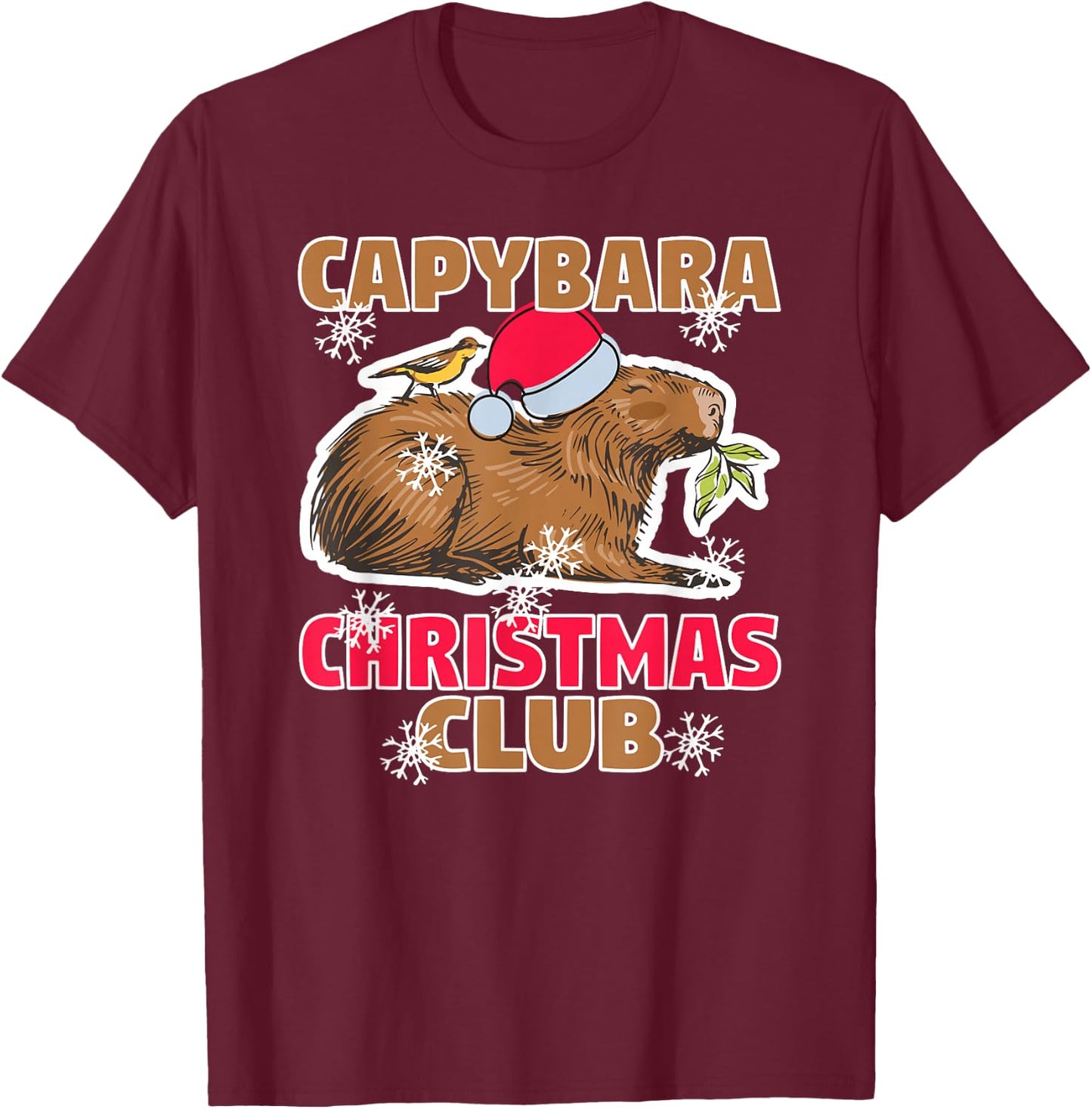 Capybara Christmas Club - Capybara Enthusiast The Best T-Shirt - T-Shirt | Maroon