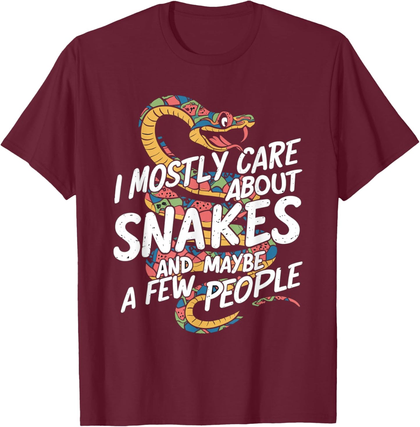 Funny Snakes T-Shirt - T-Shirt | Maroon
