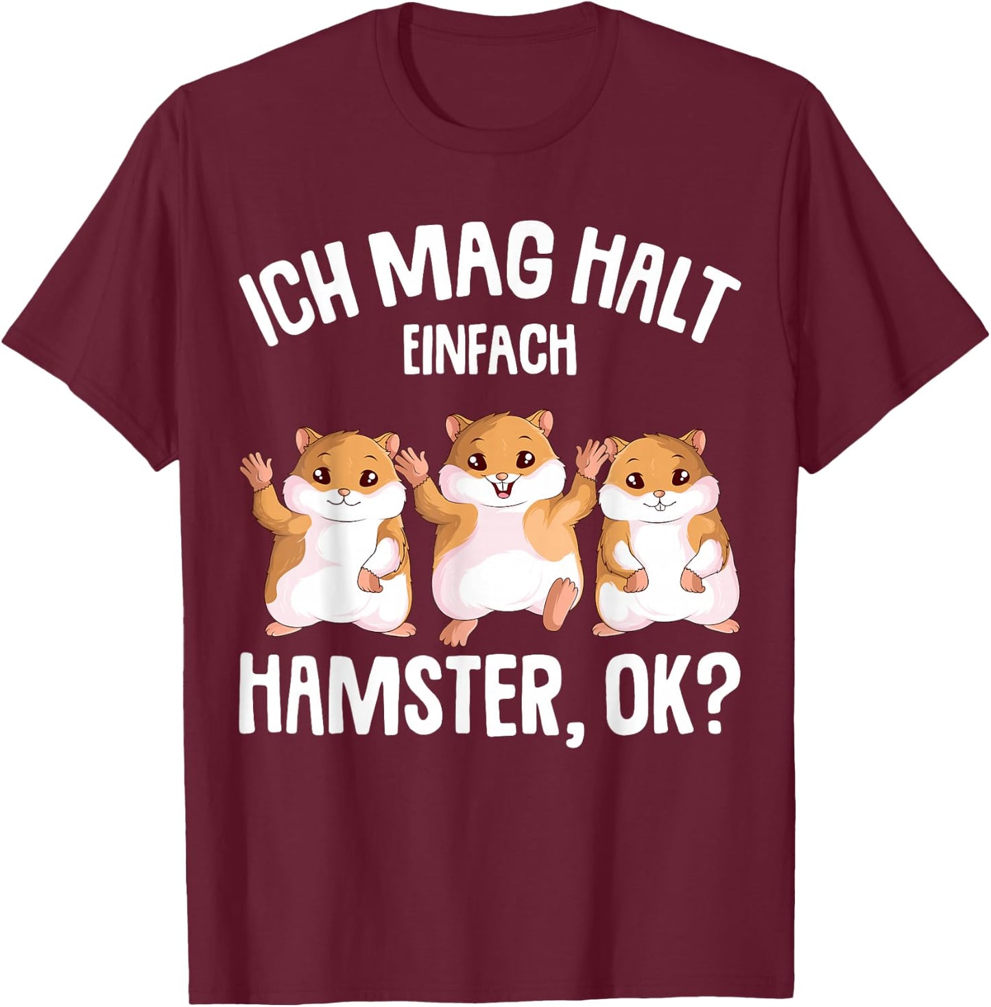 Hamster Ich mag halt Hamster Mädchen Kinder T-Shirt - T-Shirt | Maroon