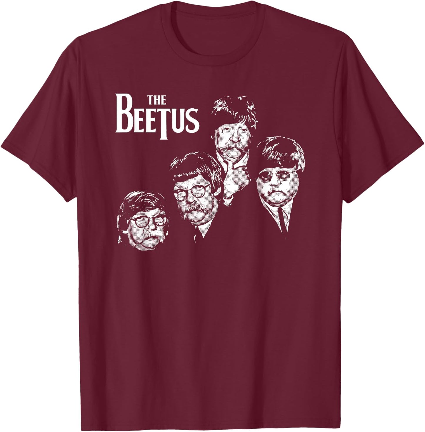 The Beetus Funny Retro 1960s Rock Music Diabeetus Vintage T-Shirt - T-Shirt | Maroon
