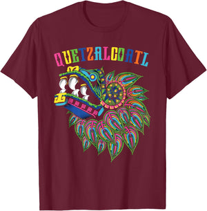Aztec God Quetzalcoatl Cool Snake Dragon Inca Maya Gifts T-Shirt - T-Shirt | Maroon