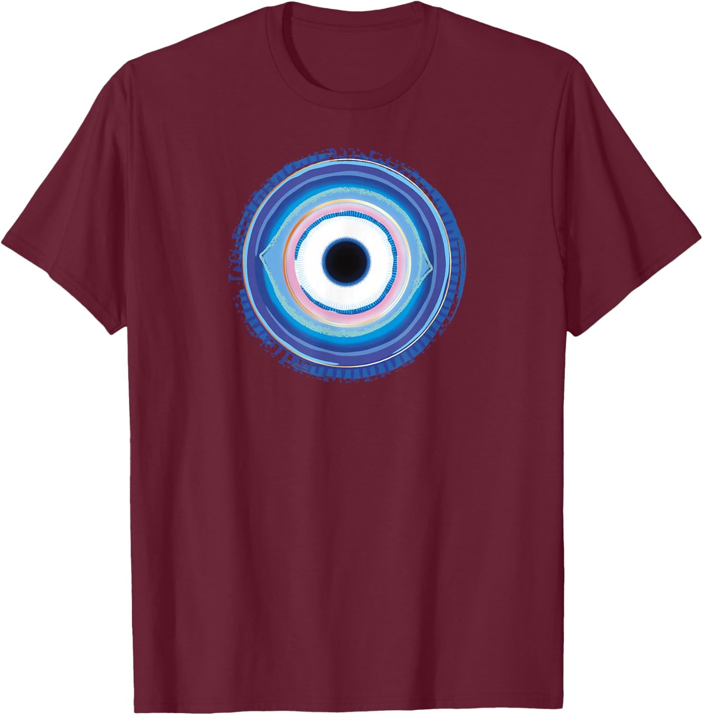 Evil Eye Shirt Turkish Eye Nazar Protection Charm T-Shirt - T-Shirt | Maroon