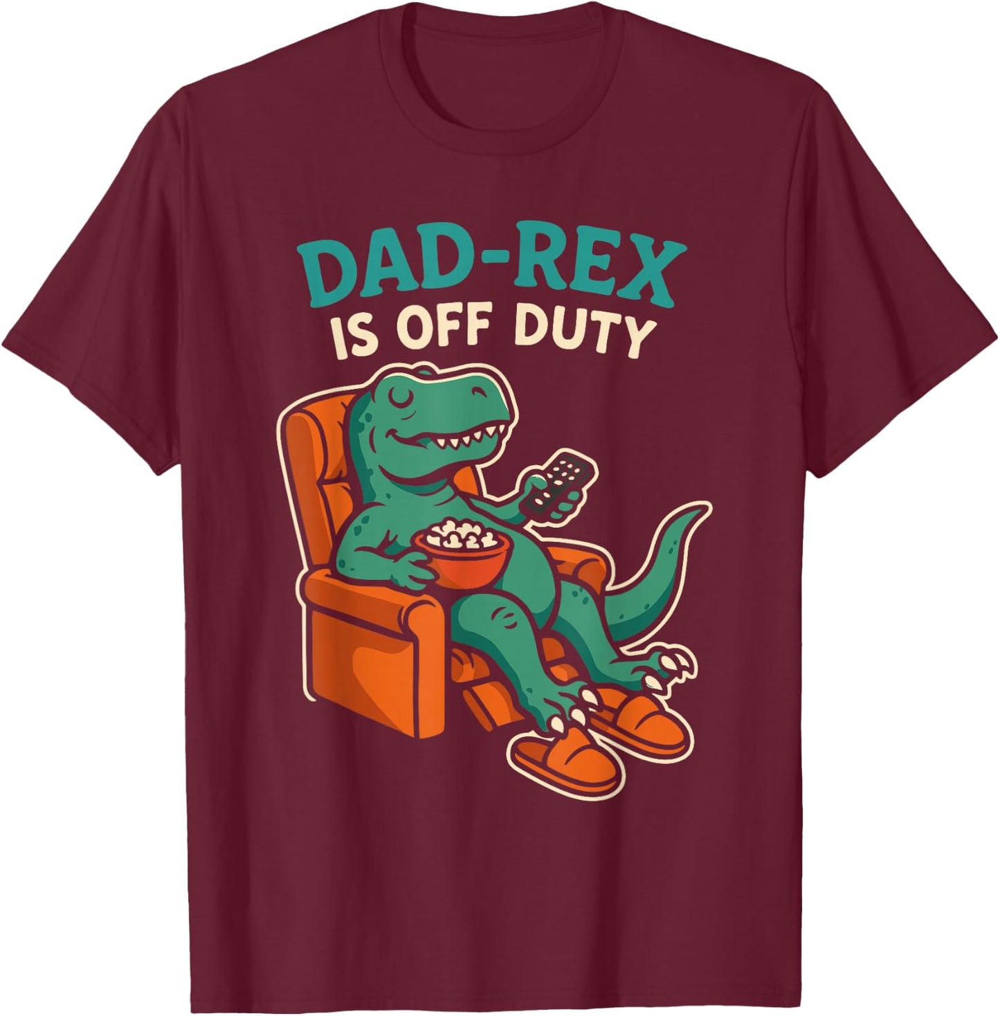 Papa-Rex Fashion Activated Funny Dino Dad Gift T-Rex T-Shirt - T-Shirt | Maroon