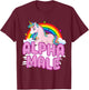 Alpha Male Unicorn Rainbow Sarcastic Humor Funny Ironic T-Shirt - T-Shirt | Maroon