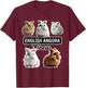 English Angora Rabbit Crew Funny Bunny T-Shirt - T-Shirt | Maroon