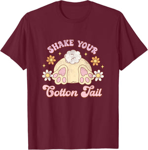 Shake Your Cotton Tail Funny Easter T-Shirt - T-Shirt | Maroon