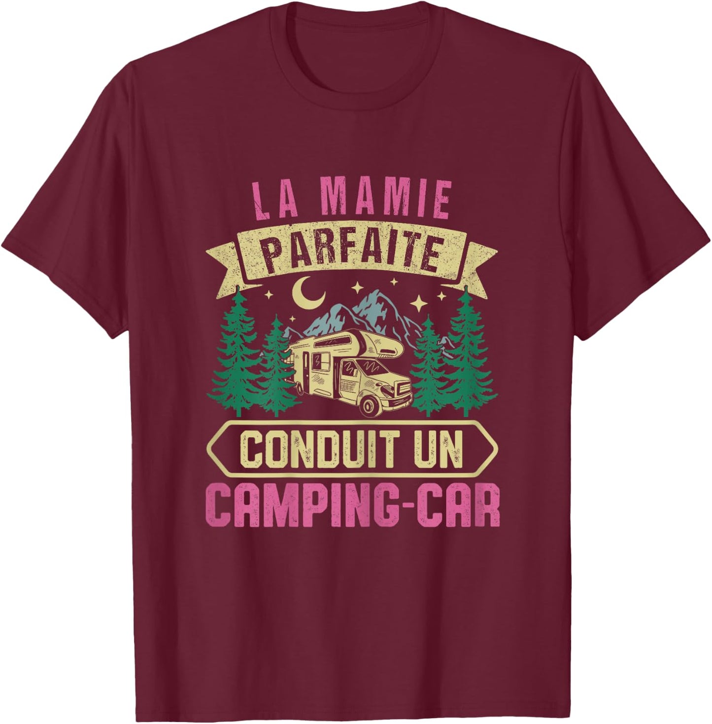 Grandma Camper Van Granny Camper Van Fête Des Grandes Mères T-Shirt - T-Shirt | Maroon