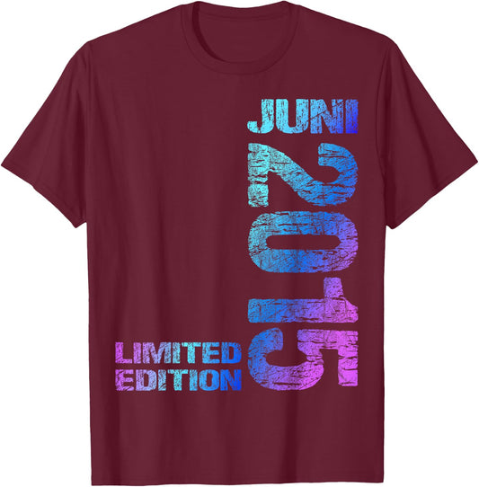 Juni 2015 Junge Mädchen 11. Geburtstag Limited Edition 11 T-Shirt - T-Shirt | Maroon