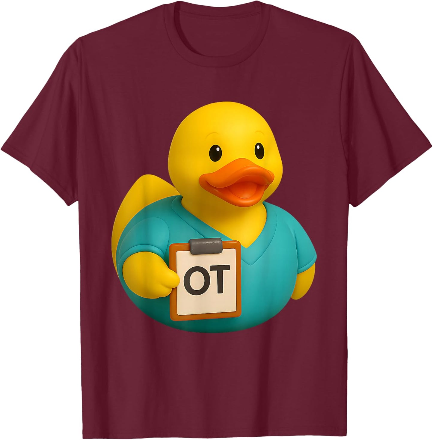 Rubber Duck Occupational Therapist OT Ducky Duckie T-Shirt - T-Shirt | Maroon