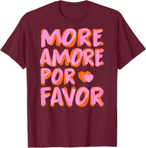 More Amore Por Favor X Mehr Liebe Selbstliebe Selflove Back , White T-Shirt - T-Shirt | Maroon