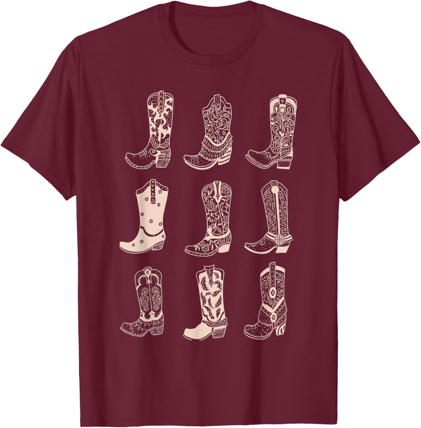 Cowgirl Boots Shirt, Cowgirl Boots , Cowgirl Texas T-Shirt - T-Shirt | Maroon