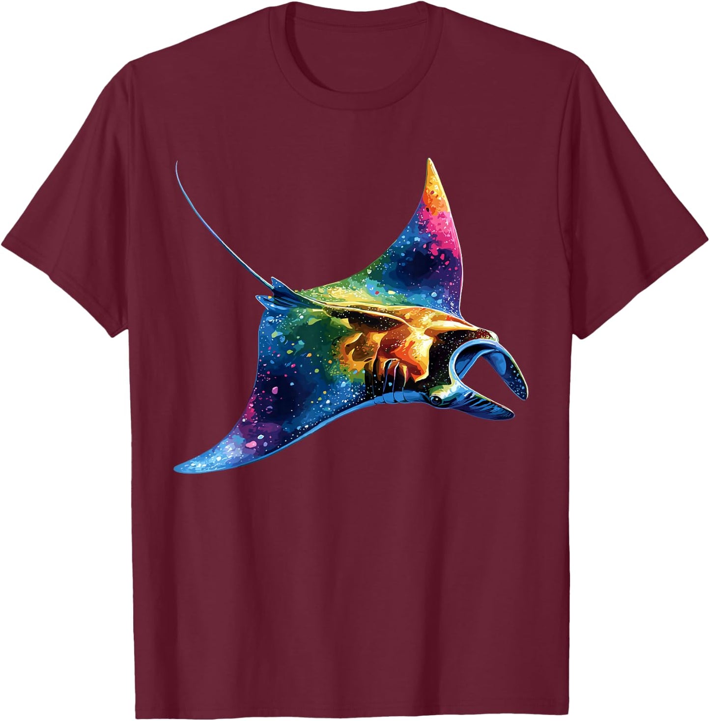Manta Ray Devil Ray Flying Rays Stingray Manta Ray Diver T-Shirt - T-Shirt | Maroon